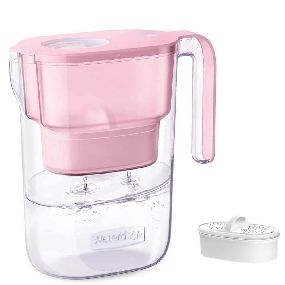 Water Filter Pitcher with 1+1 Filters, 7-Cup Capacity, NSF Certified, Reduces PFOA/PFOS, Chlorine, Pink price history on PriceWatchPro