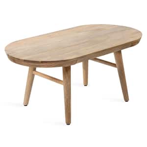 Conan 38.00 in. Natural Oval Solid Wood Coffee Table