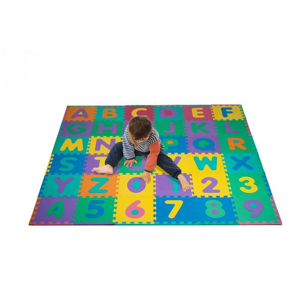 Colorful Foam Alphabet and Number Puzzle Play Mat