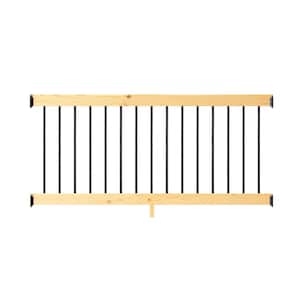 6 ft. Southern Yellow Pine Rail Kit with Aluminum Square Balusters