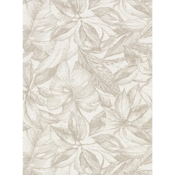 Warner Simone Cream Tropical Cream Vinyl Strippable Roll (Covers 60.8 sq. ft.)