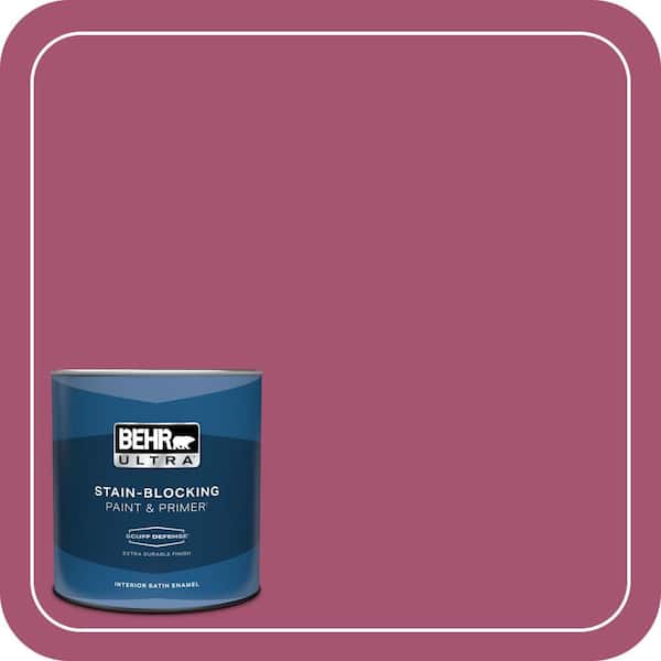 BEHR ULTRA 1 qt. #110B-6 Cran Brook Extra Durable Satin Enamel Interior Paint & Primer
