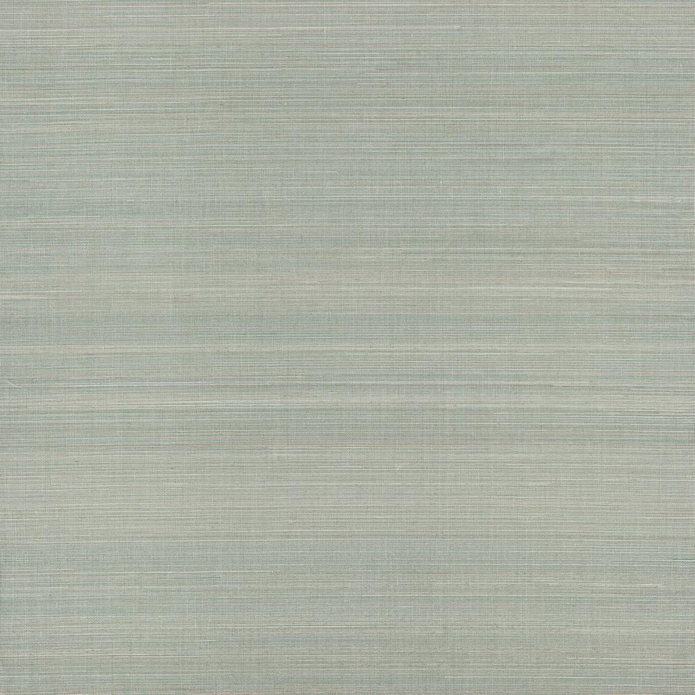 Aqua Non-Pasted Grasscloth Wallpaper Roll