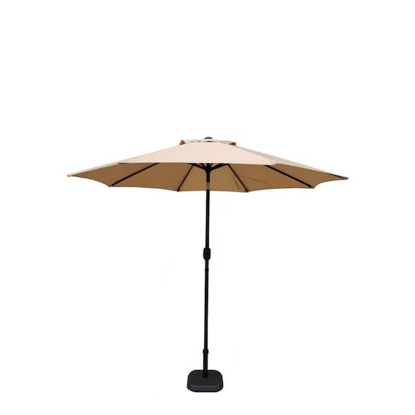 Caribbean Tropics 9 ft. Steel Market Patio Umbrella