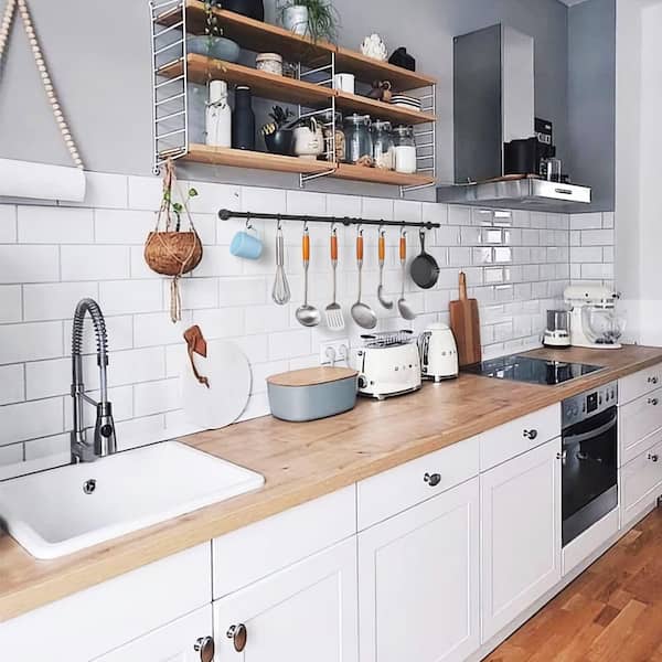 39.4 in. Matte Black Stainless Steel Hanging Pot Rack, Wall Mounted Hanging Pots and Pans Rail with Hooks for Kitchen