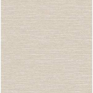 Textile Plain Cream Paper Non-Pasted Strippable Wallpaper Roll (Cover 56.05 sq. ft.)