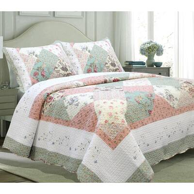 Peachy Fl Vine Country Cottage 3, Country Style King Size Bedding Sets