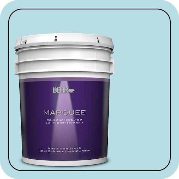 BEHR MARQUEE 5 gal. #M470-2 Basin Blue Eggshell Enamel Interior Paint & Primer
