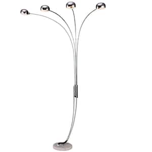 88 in. Silver 4-Arch Floor Lamp
