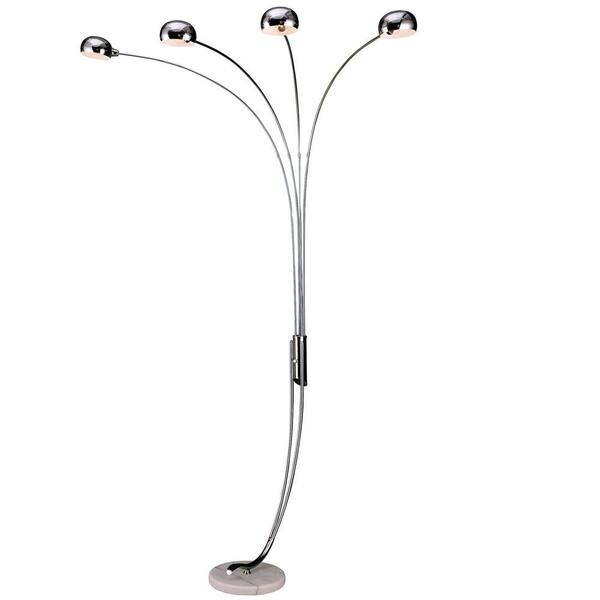 Ore International 88 In Silver 4 Arch Floor Lamp K 9741srb The Home Depot Silver 4 Arch Floor Lamp K 9741srb, 5 Arm Floor Lamp Ore International