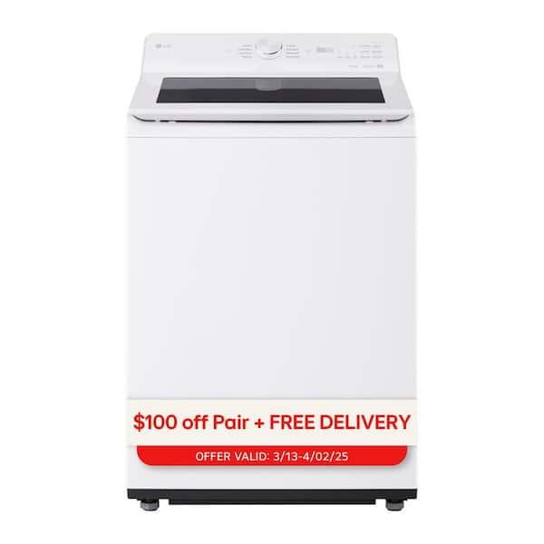 5.0 cu.ft. SMART Top Load Washer in Alpine White with TurboWash, Easy Unload and AI Sensing