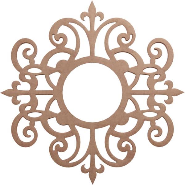 Ekena Millwork 0.375 in. x 6.5 in. x 20 in. Wood Medallion Moulding