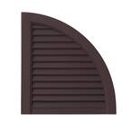 15 in. x 15.5 in. Polypropylene Open Louvered Design in Winestone Arch Shutter Tops Pair