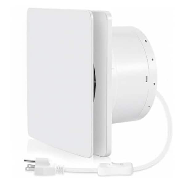 6 Inch Bathroom Exhaust Fan with Front Panel Quiet 39dB Low Consumption 17W for Window or Wall Mount Easy Install