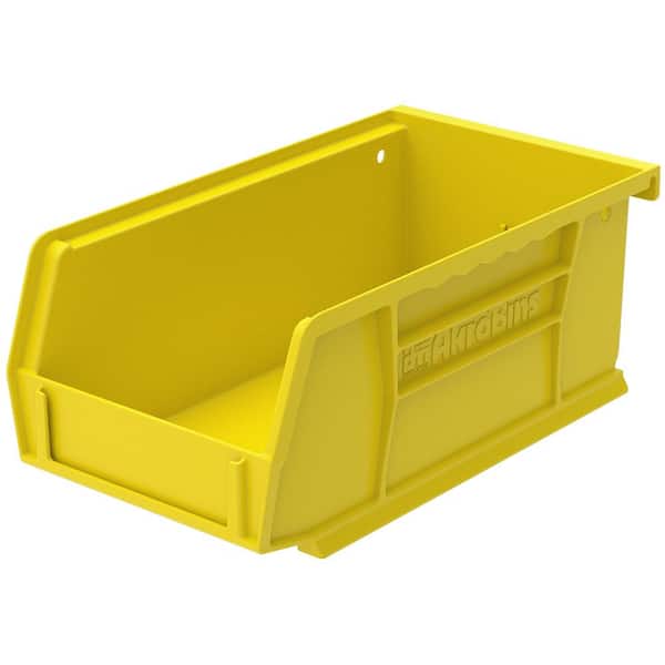 30220 Plastic Stackable Storage Bins/ Totes, 7 in. x 4 in. x 3 in. Yellow, (24-Pack)