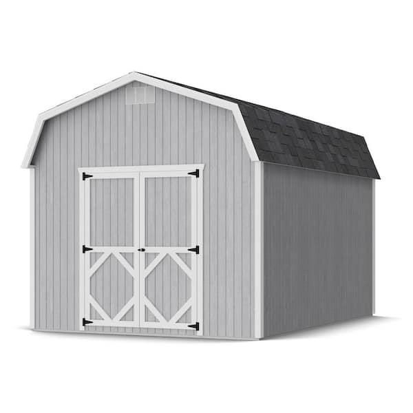 Classic Gambrel 10 ft. x 14 ft. Outdoor Wood Storage Shed Precut Kit with 6 ft. Sidewalls and Floor (140 sq. ft. )