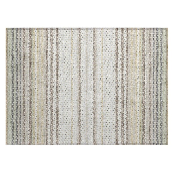 Chantille Machine Washable Indoor/Outdoor Abstract ACN2823 Ivory 2 ft. x 3 ft. Accent Rug