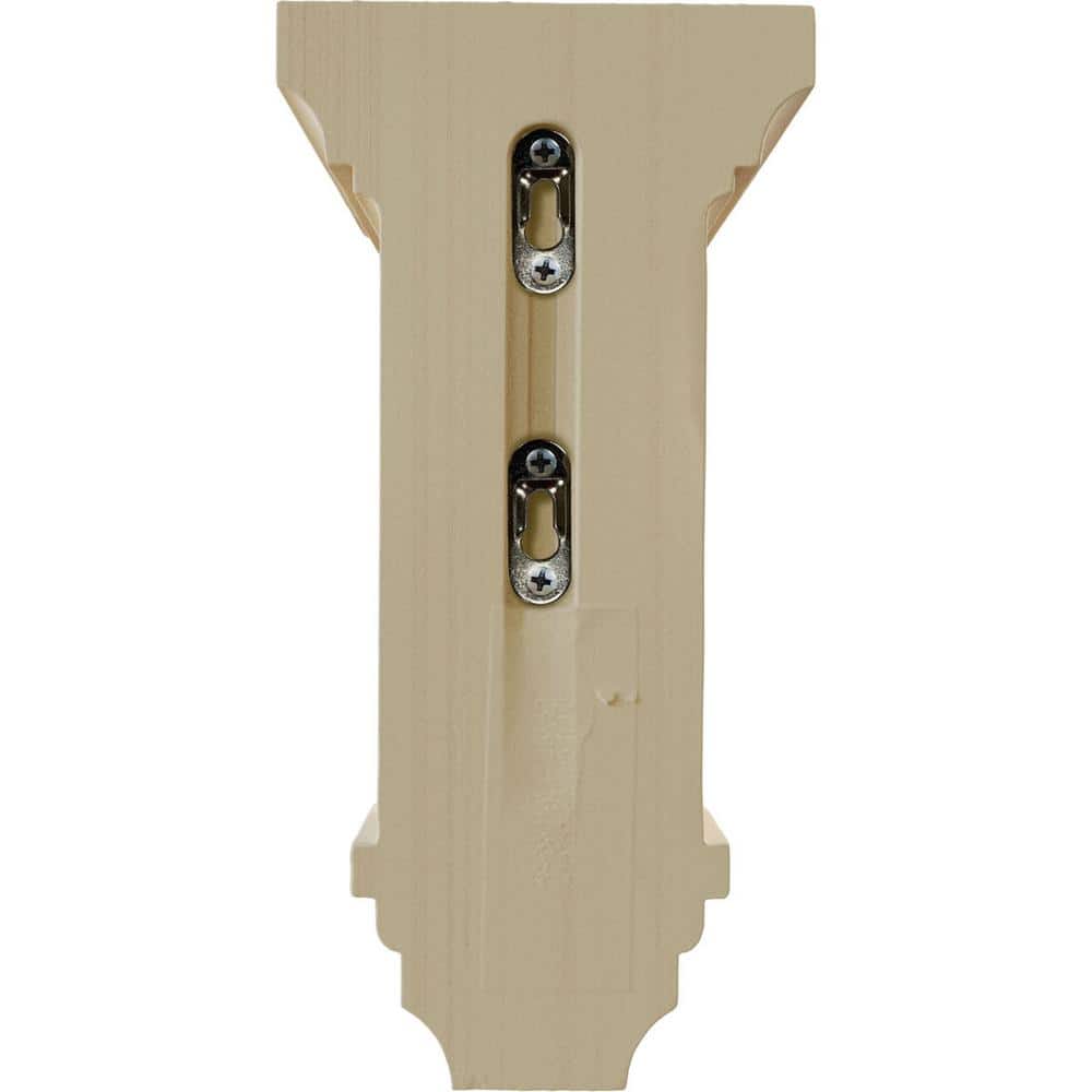 Medium Rubberwood Traditional Corbel, 5"W x 5.75"D x 10"H