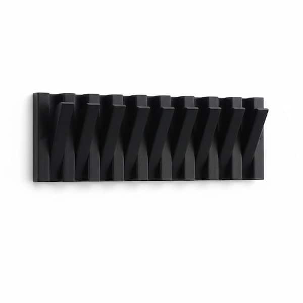 White Wall Coat Rack with Hidden Hooks TG-D6-03267 - The Home Depot