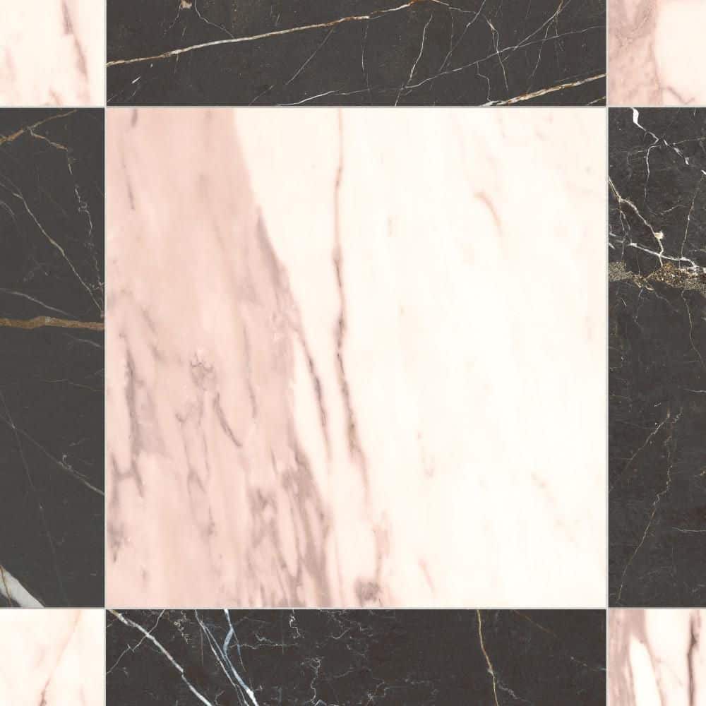 Reve Checker Noir with Rose 24 in. x 24 in. Porcelain Floor and Wall Tile (31.0 sq. ft. /Case) price history on PriceWatchPro