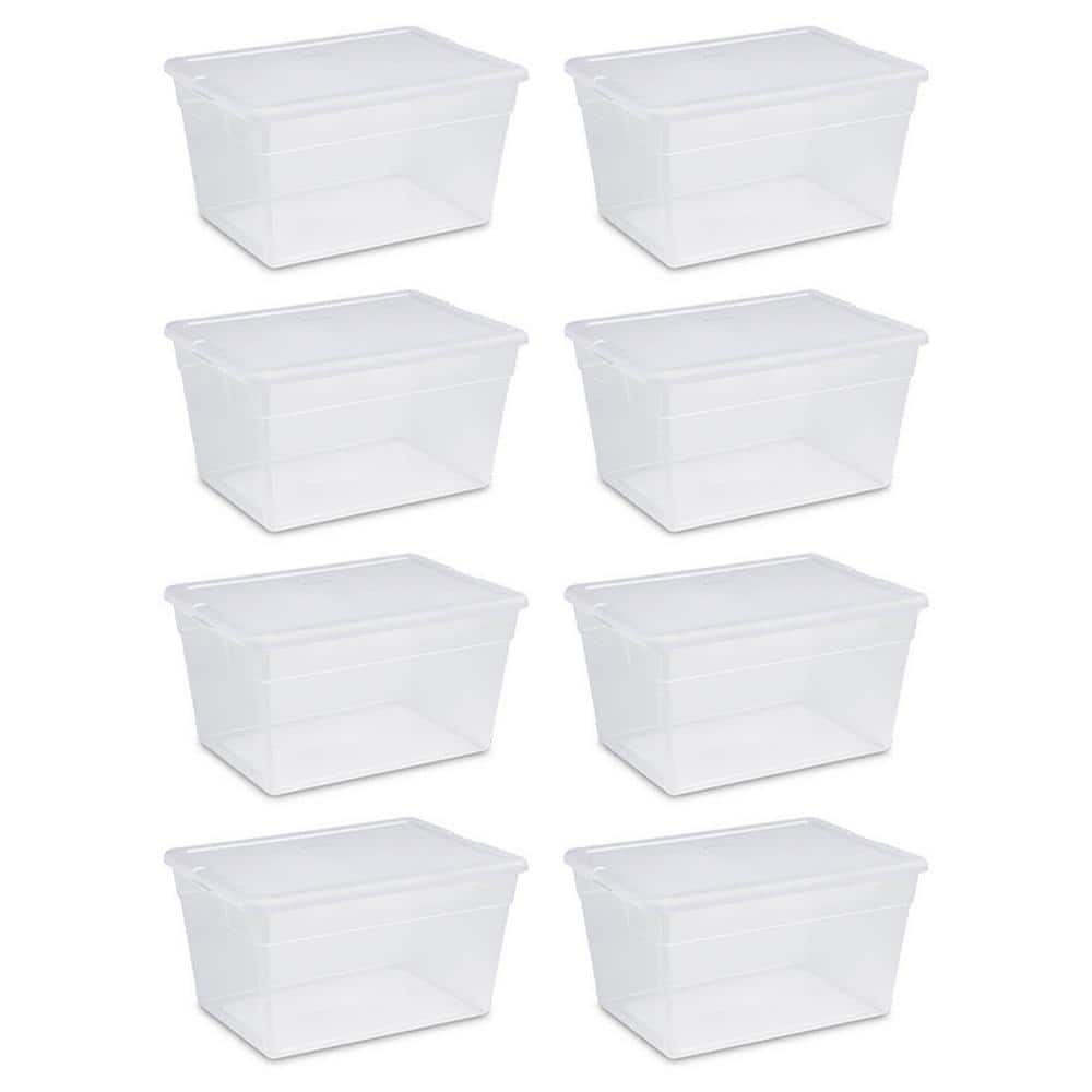 Superio Under Bed Storage Containers with Wheels (6 Pack), Flat Clear  Storage Bin Stackable Large Storage Latch Box with Lids Store Cloths,  Bedding