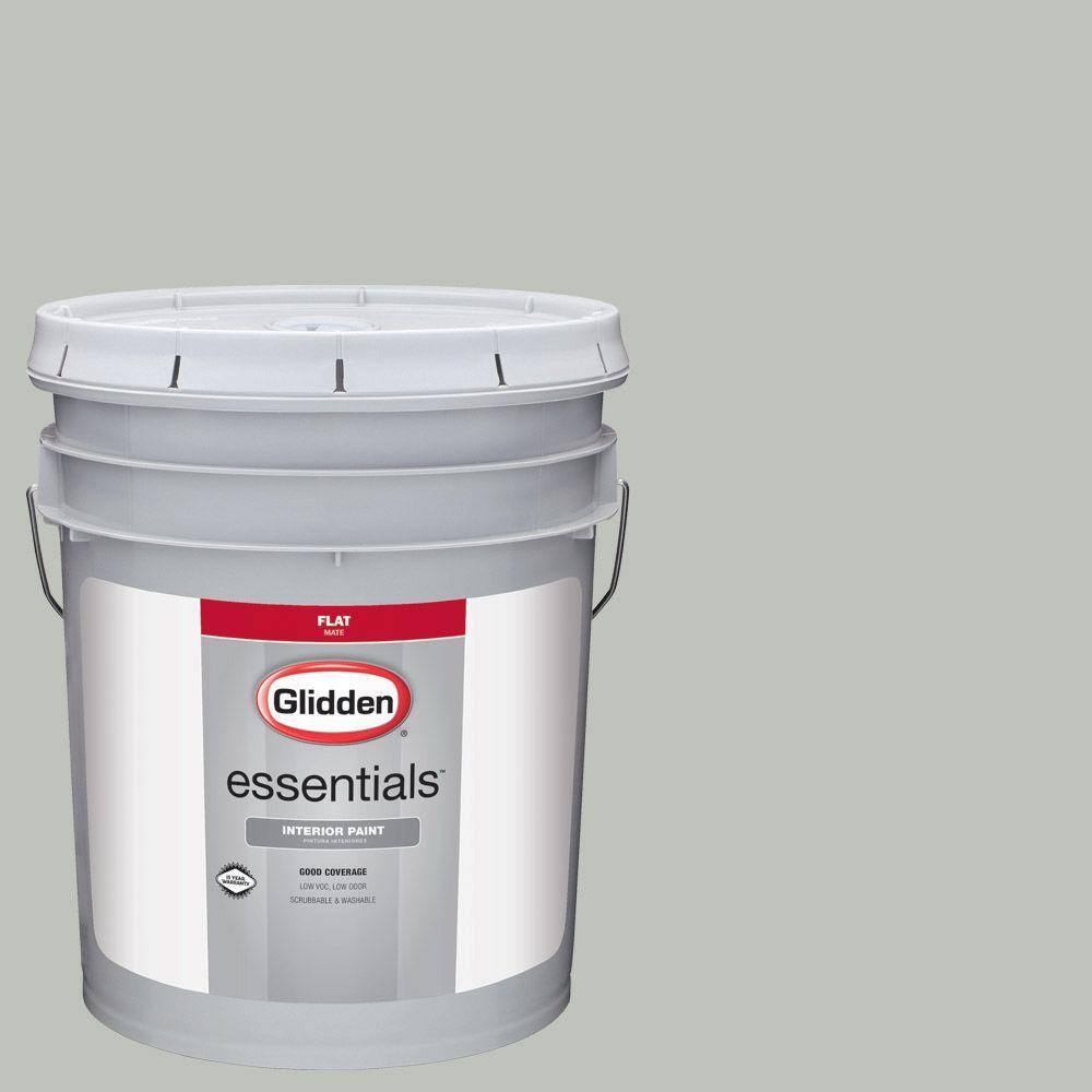 Glidden Essentials 5 gal. HDGCN11U Jade Frost Flat Interior Paint
