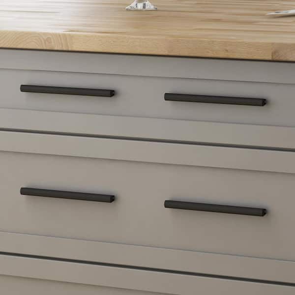 5-Pack Modern Arch Adjusta-Pull Adjustable 2 to 8-13/16 in. (51-224 mm) Modern Matte Black Cabinet Drawer Pulls