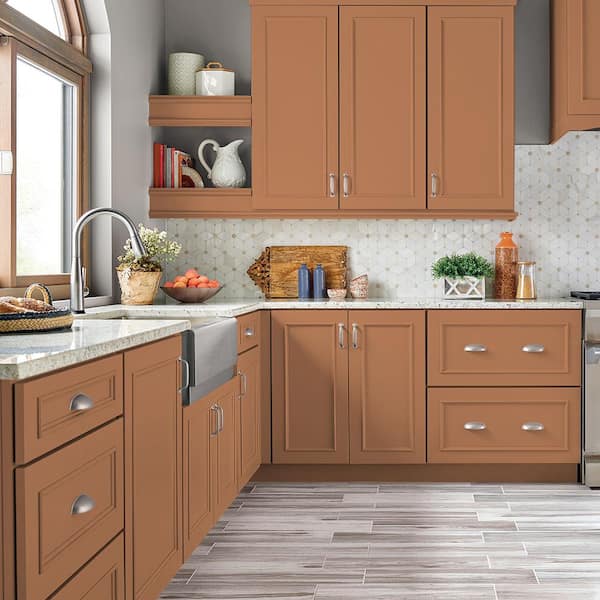 1 qt. #PFC-17 Rusty Orange Semi-Gloss Enamel Interior/Exterior Cabinet, Door & Trim Paint