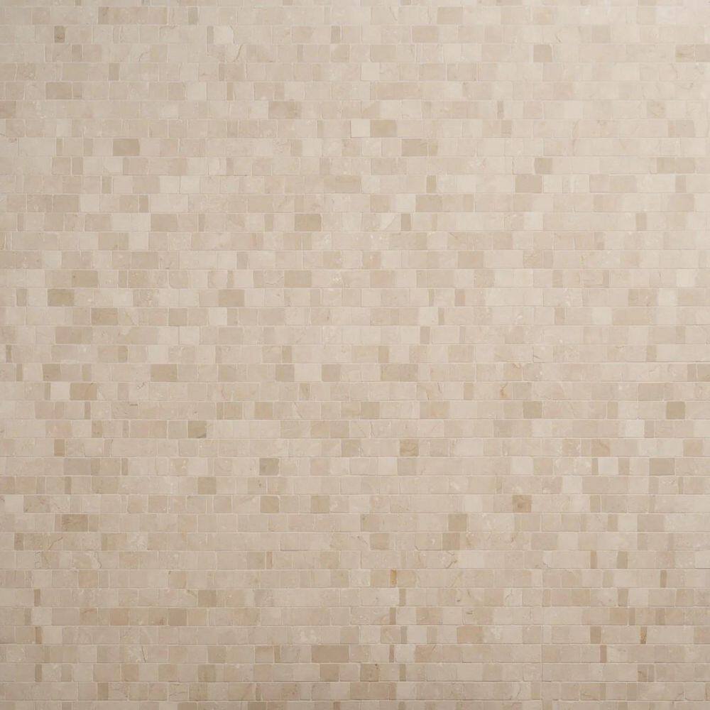 Heritage Crema Marfil 12 in. x 12 in. Hand Clipped Joint Honed Marble Mosaic Floor and Wall Tile (1 Sq. Ft. / Sheet) price history on PriceWatchPro
