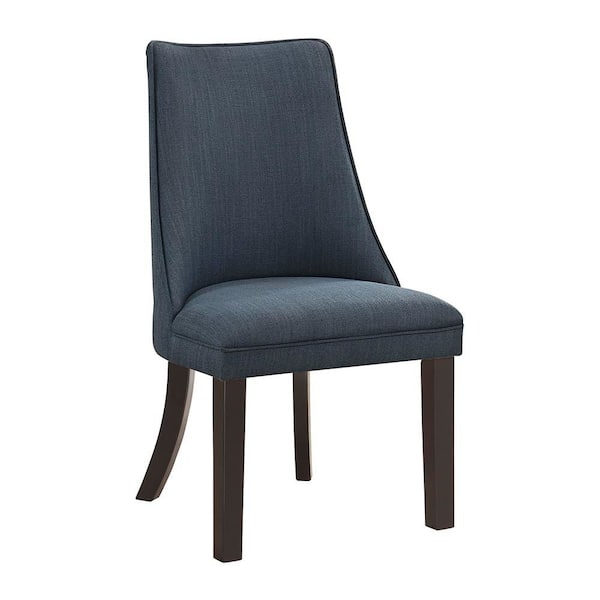 家具 chicorin Lazzara Cosimo Blue Gray Textured Fabric Upholstered Dining