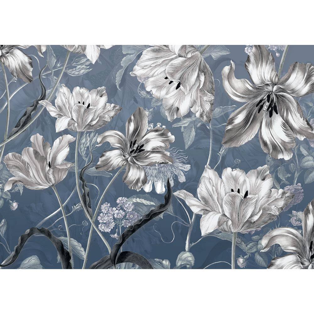 Komar Merian Blue Wall Mural X71041 The Home Depot