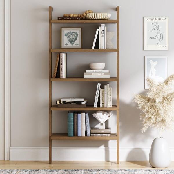 Wall Shelves COVAODQ Narrow Wall Mount Bookshelf - 5 Tier Behind The Door Book Storage For Kids & Small Spaces Wall Shelf