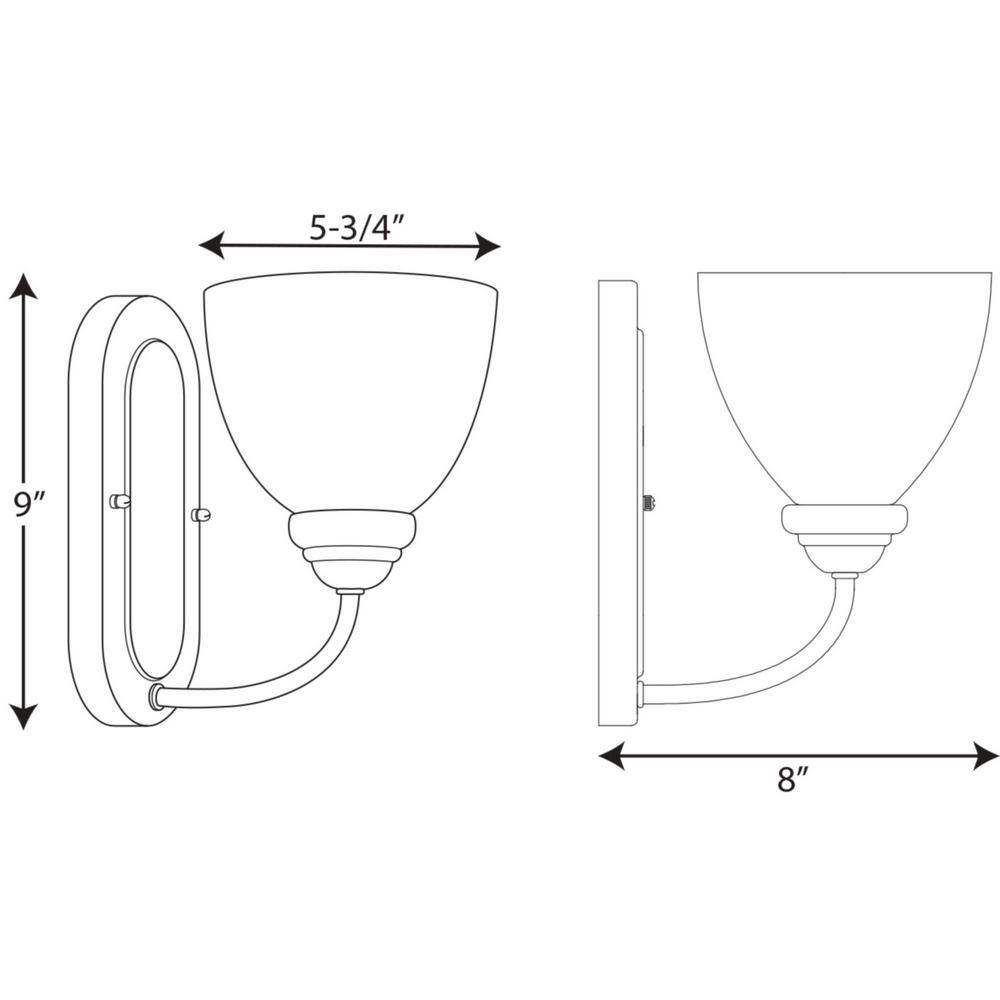 Brushed Nickel Ceramic Wall Sconce with Etched Glass Shade
