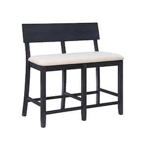 Rodman Dark Charcoal Counter Height Bench 36 in. H x 46.325 in. W x 21 in. D