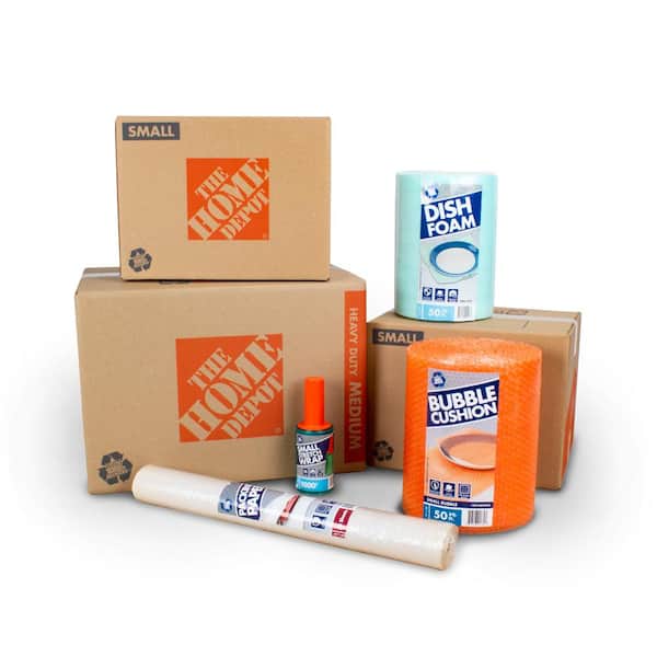 The Home Depot 22 in. L x 16 in. W x 15 in. D Tapeless Heavy Duty Medium  Moving Box with Handles LKBOX - The Home Depot