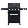Monument Grills Mesa 4-Burner Propane Gas Grill in Black with Clear View Lid, Side Burner and LED Controls M425