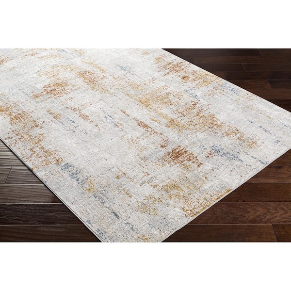 Carmel Off-White Modern Abstract 9 ft. 6 in. x 6 ft. 7 in. Area Rug