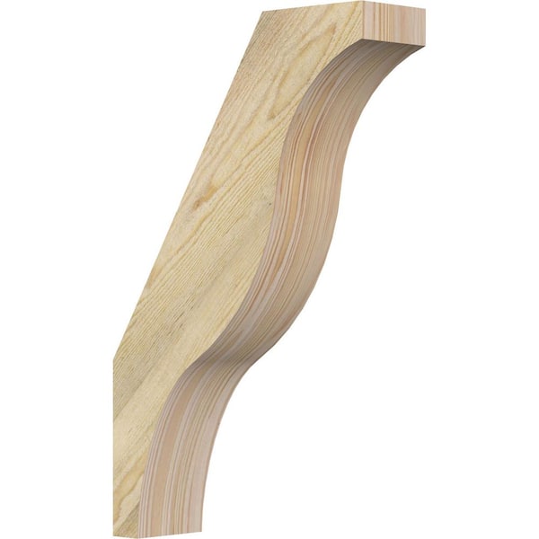 Ekena Millwork 4"W x 14"D x 22"H Funston Rough Sawn Knee Brace, Douglas Fir