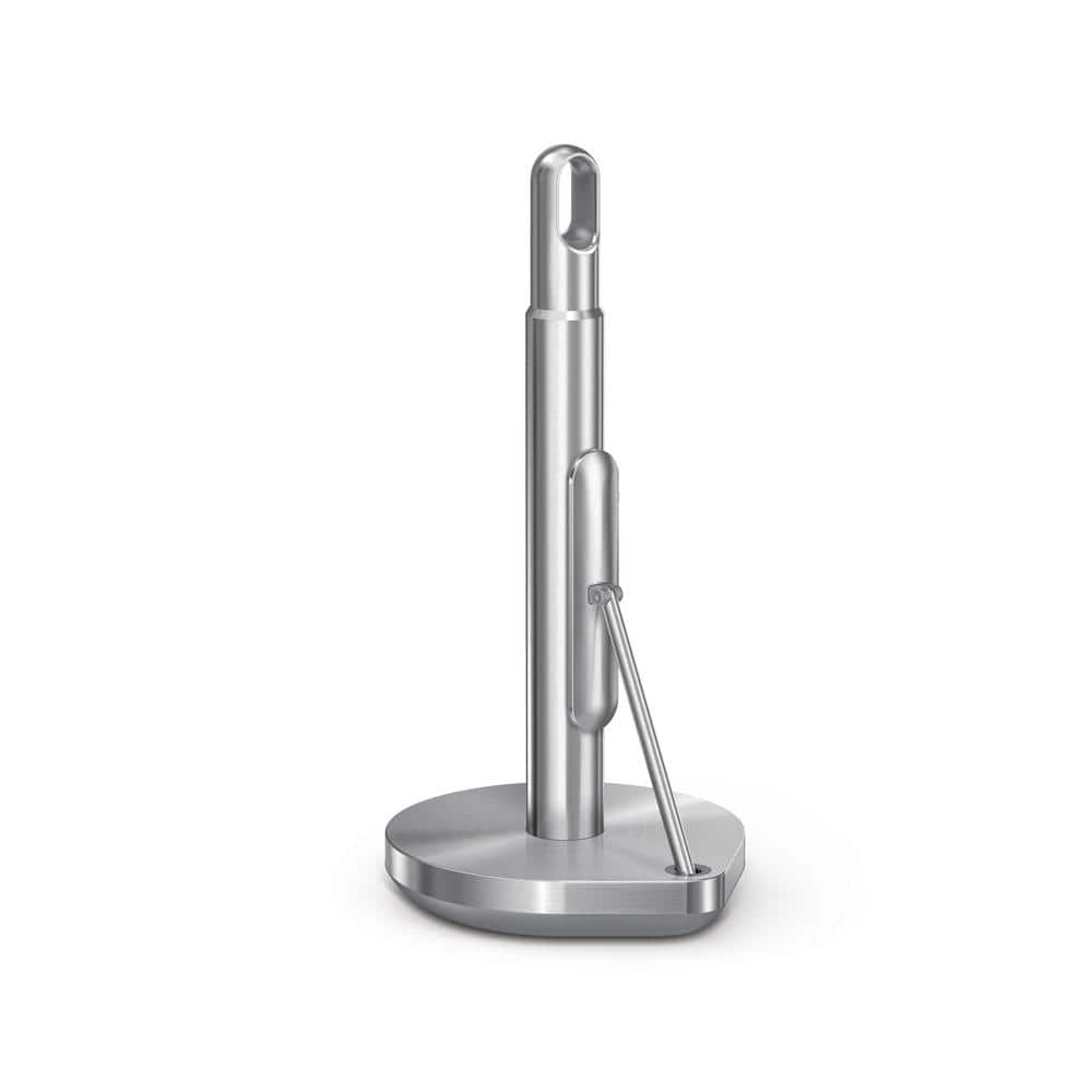 Brushed Stainless Steel Tension Arm Paper Towel Holder