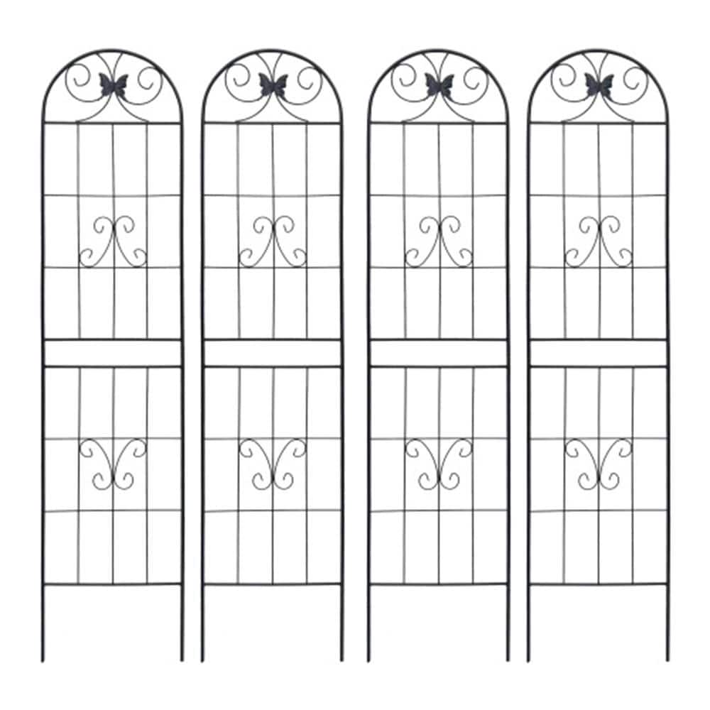 86.7 in. Metal Garden Trellis with Rustproof Climbing Plant Support for Out