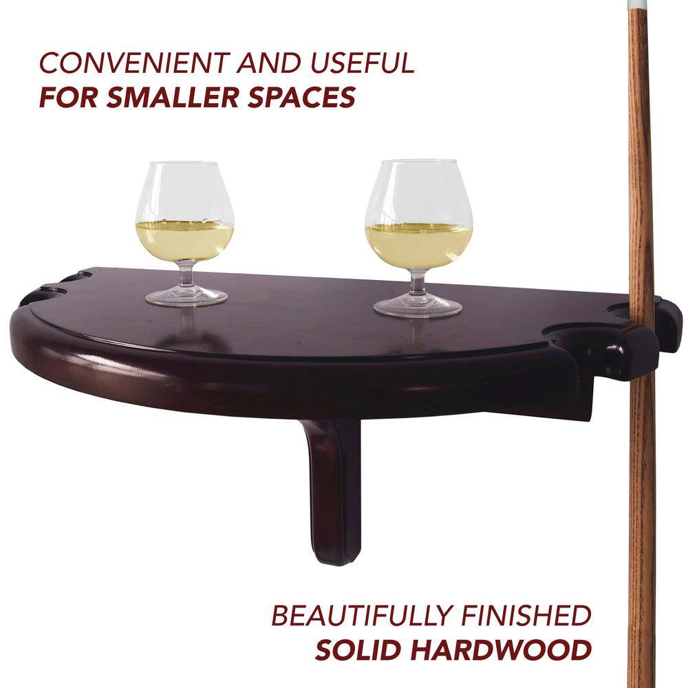 Mahogany Half Moon Wall-Mounted Pub Table