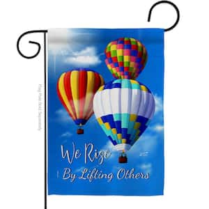 13 in. x 18.5 in. 3 Hot Air Balloon Summer Double-Sided Garden Flag Summer Decorative Vertical Flags