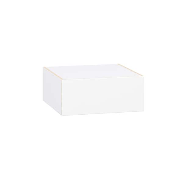 Timberline 24 in. W x 24 in. D x 10 in. H Assembled Slab Wall Bridge Kitchen Cabinet in Bright White with Lift Up Door