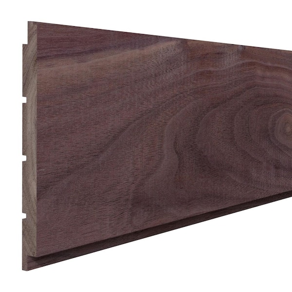 0.4375 in. D x 5 in. W x 4 ft. L Unfinished Walnut Wood Shiplap