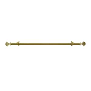 Buono II Bach 48 in. - 86 in. Adjustable 3/4 in. Single Curtain Rod in Antique Gold Bach Finials