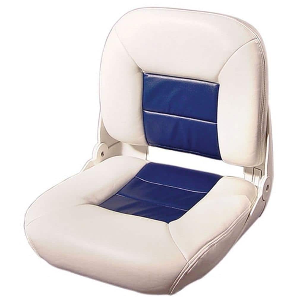 Tempress Navistyle Low-Back Boat Seat White/Blue 54678 The Home Depot