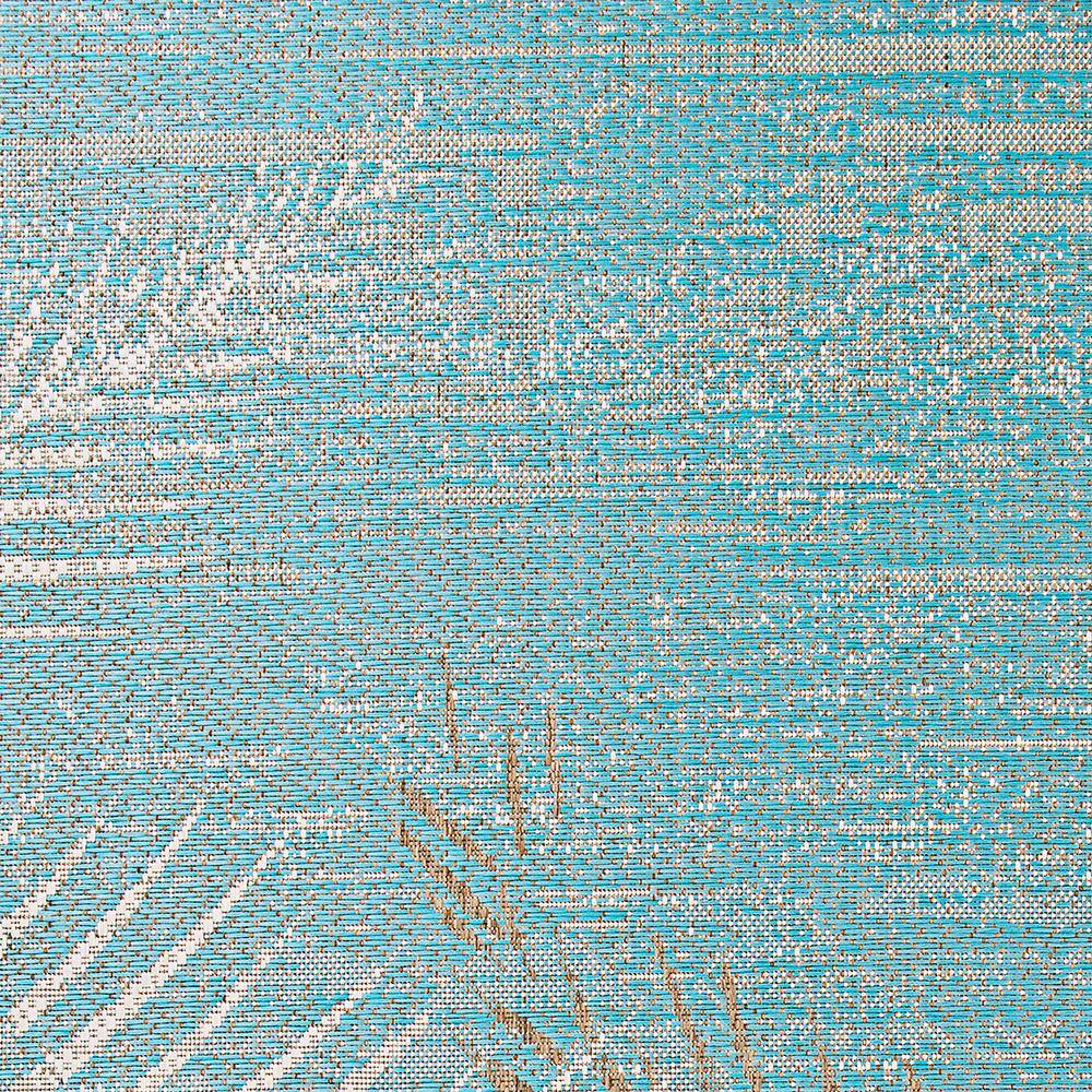 Monaco Aqua Geometric 8'6" x 13' Synthetic Flat-Woven Rug