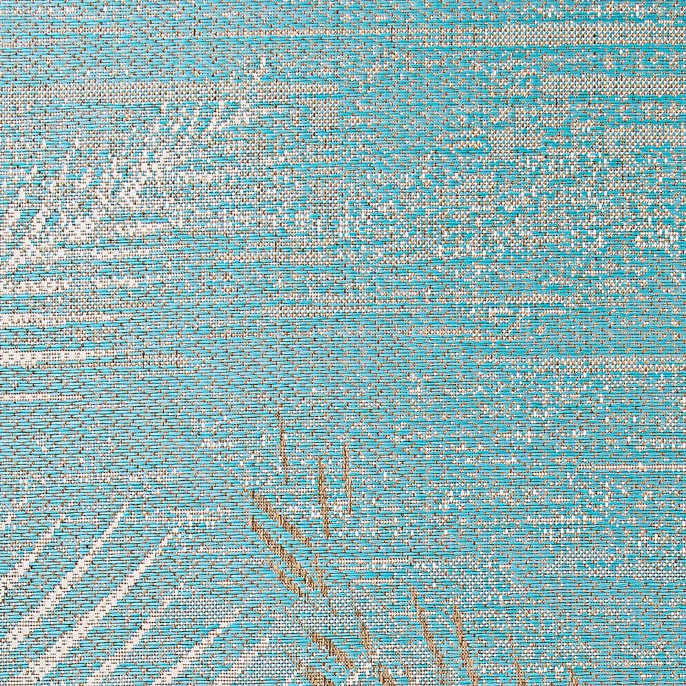 Monaco Coastal Stripes 6' x 9' Blue Synthetic Area Rug