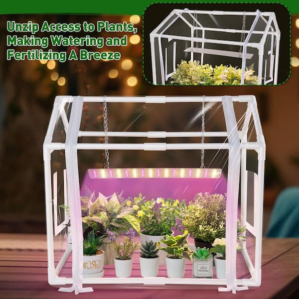 OGETFUUR 19.6 in. W x 15.7 in. D x 23.6 in. H Greenhouse with Grow