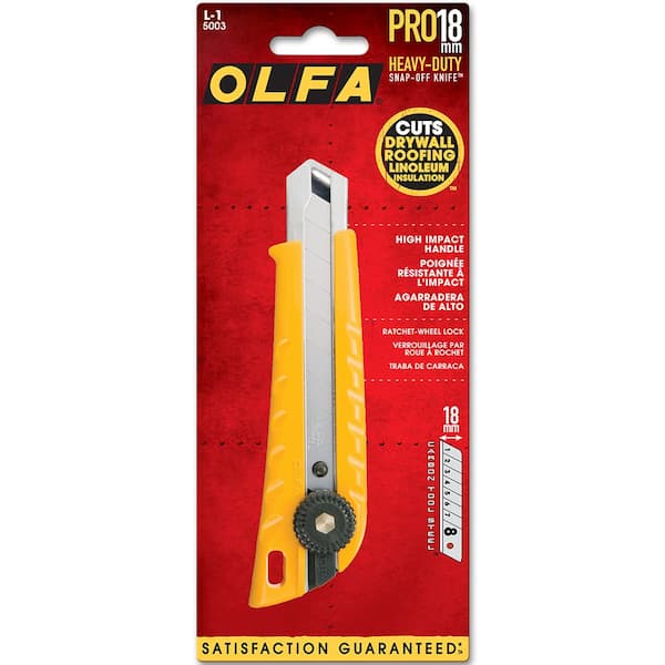 OLFA 5004 L-2 18mm Rubber Inset Heavy-Duty Utility Knife 